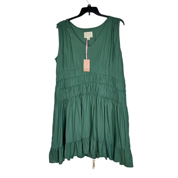 Envys Tree Dresses & Skirts - Envys Tree The Aria Dress Green Tiered Sleeveless Above the Knee Dress XXL NWT